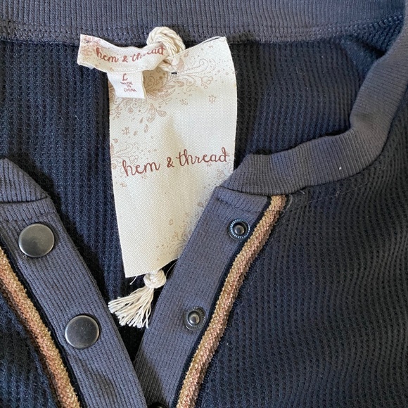 NWT Hem & Thread Henley Sz L - Picture 6 of 8